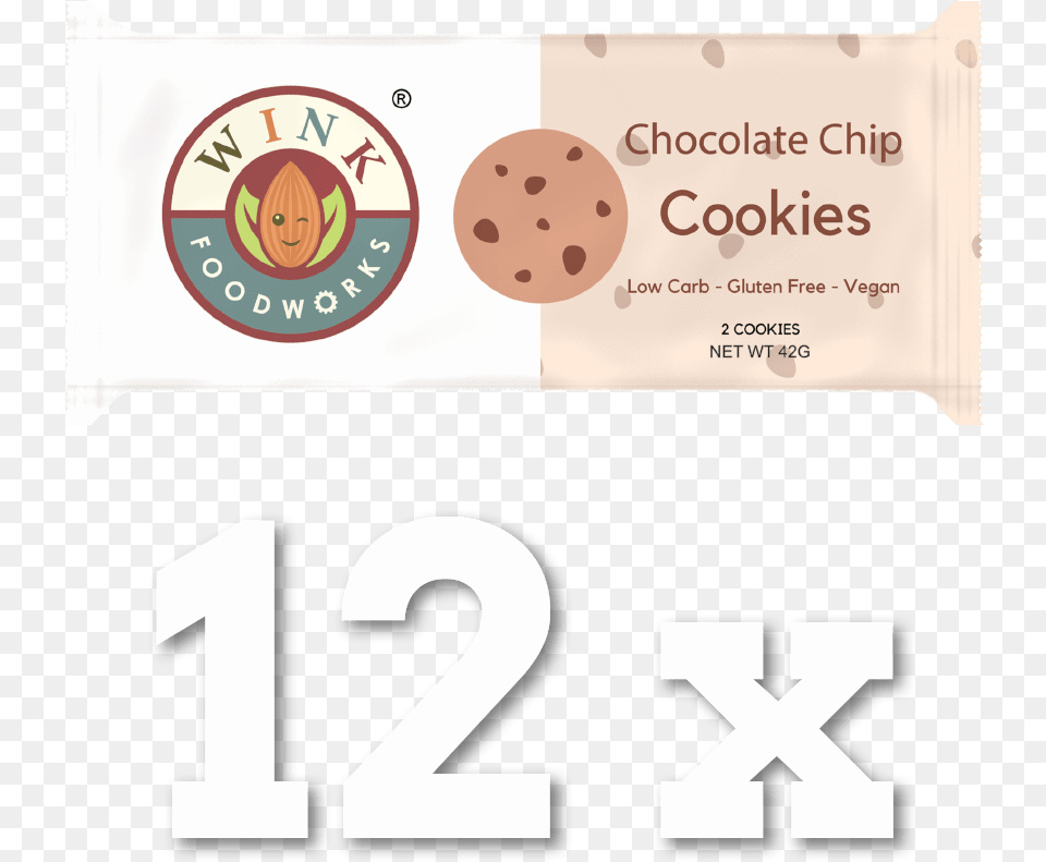 Chocolate Chip Cookie 12 Pack Chocolate Chip Cookie, Text, First Aid Png Image
