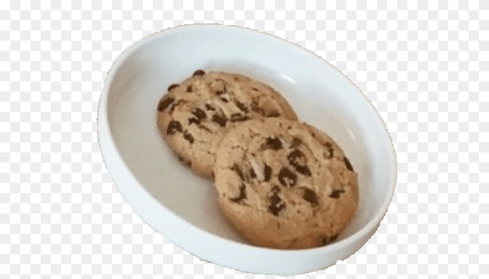 Chocolate Chip Cookie, Food, Sweets, Plate, Bread Png Image