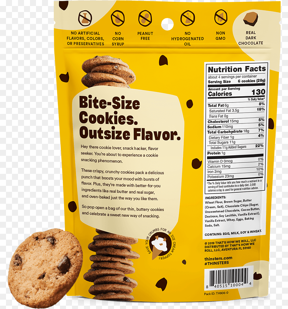 Chocolate Chip Cookie, Food, Sweets, Bread, Cracker Png Image