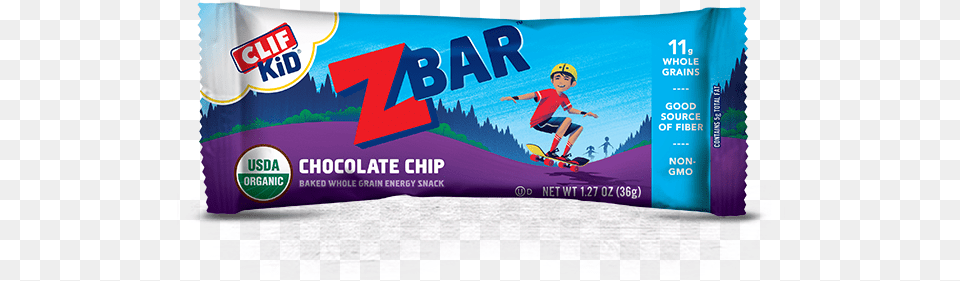 Chocolate Chip Packaging Clif Zbar Chocolate Chip, Boy, Child, Male, Person Png Image