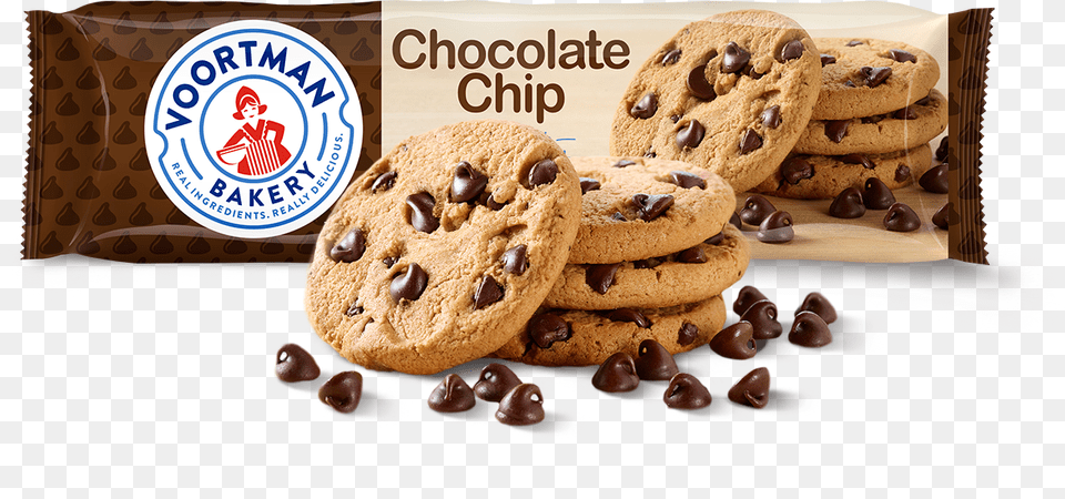 Chocolate Chip Voortman Chocolate Chip Cookies, Cookie, Food, Sweets, Bread Free Png Download
