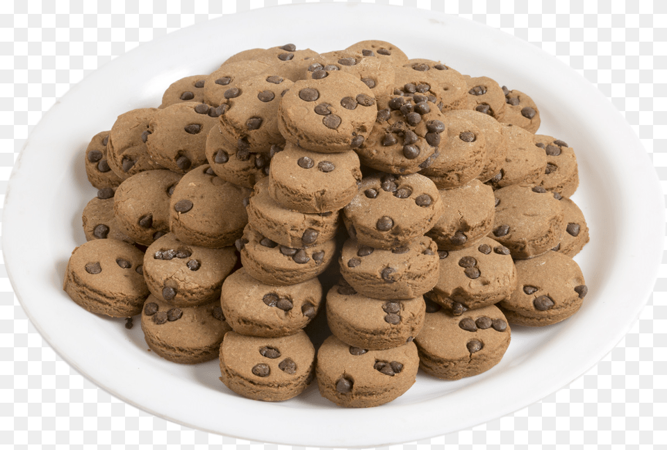 Chocolate Chips Biscuits Chocolate Chip Cookie, Food, Sweets, Plate Free Png Download