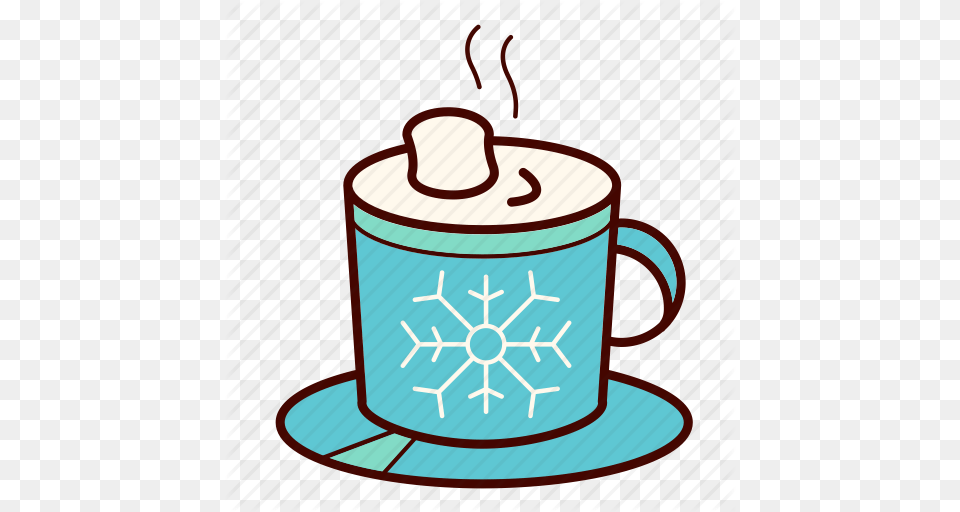 Chocolate Christmas Coffee Hot Marshmallow Mug Snowflake Icon, Dynamite, Weapon Free Png Download