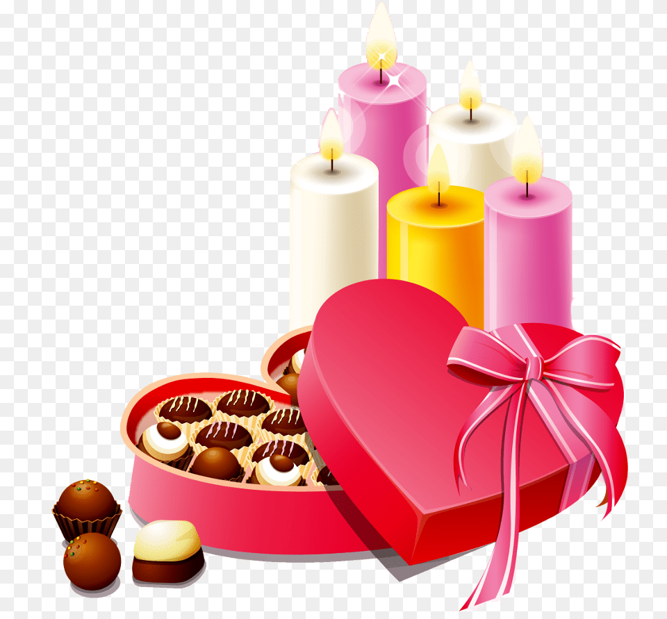 Chocolate Clipart Candle Valentine, Birthday Cake, Cake, Cream, Dessert Png Image