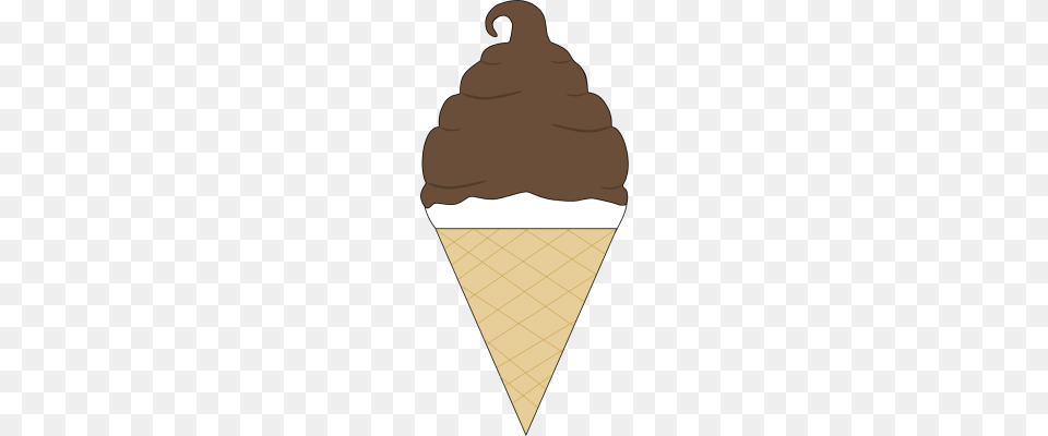 Chocolate Coated Soft Serve Ice Cream Cone Pic, Dessert, Food, Ice Cream, Person Free Png