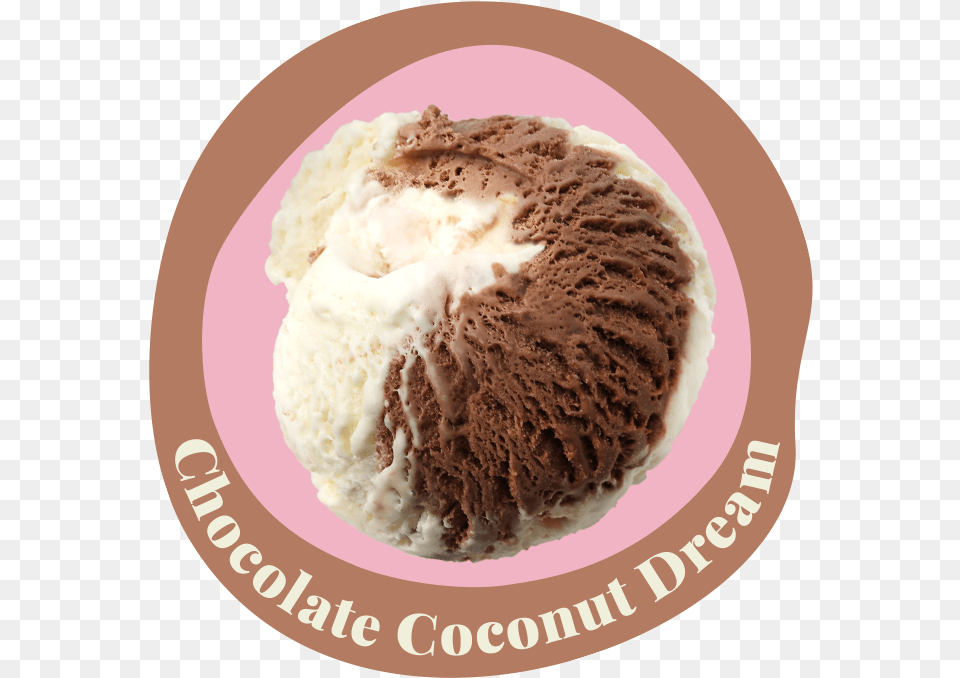 Chocolate Coconut Gelato, Cream, Dessert, Food, Ice Cream Free Transparent Png