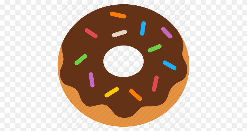 Chocolate Confection Dessert Donut Doughnut Frosting, Sweets, Food, Disk, Ice Hockey Png Image