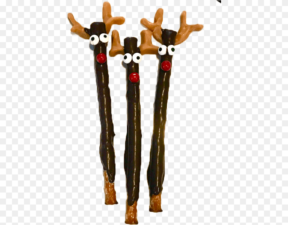 Chocolate Covered Pretzel Sticks Christmas Reindeer Pretzel Rods Reindeer, Stick, Animal, Dinosaur, Reptile Free Transparent Png