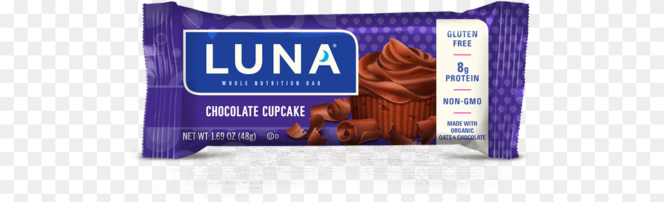 Chocolate Cupcake Packaging Luna Bars Blueberry, Food, Sweets Free Png