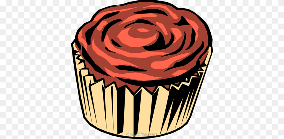 Chocolate Cupcake Royalty Vector Clip Art Illustration, Cake, Cream, Dessert, Food Png