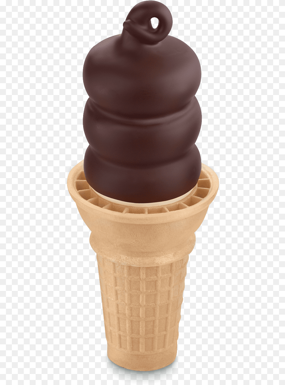 Chocolate Dipped Cone Dairy Queen Menu Solid, Cream, Dessert, Food, Ice Cream Free Png