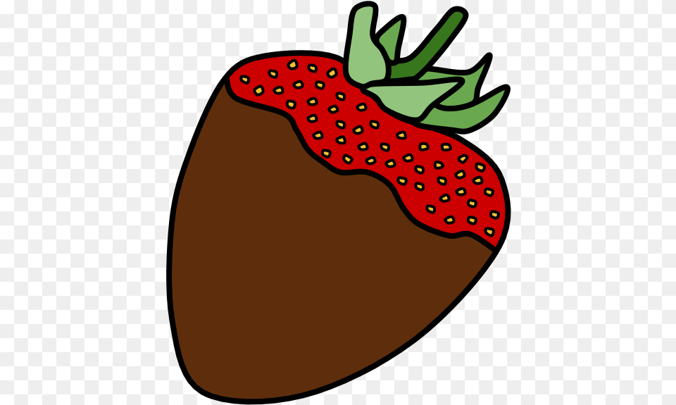 Chocolate Dipped Strawberry, Berry, Produce, Plant, Fruit Png Image