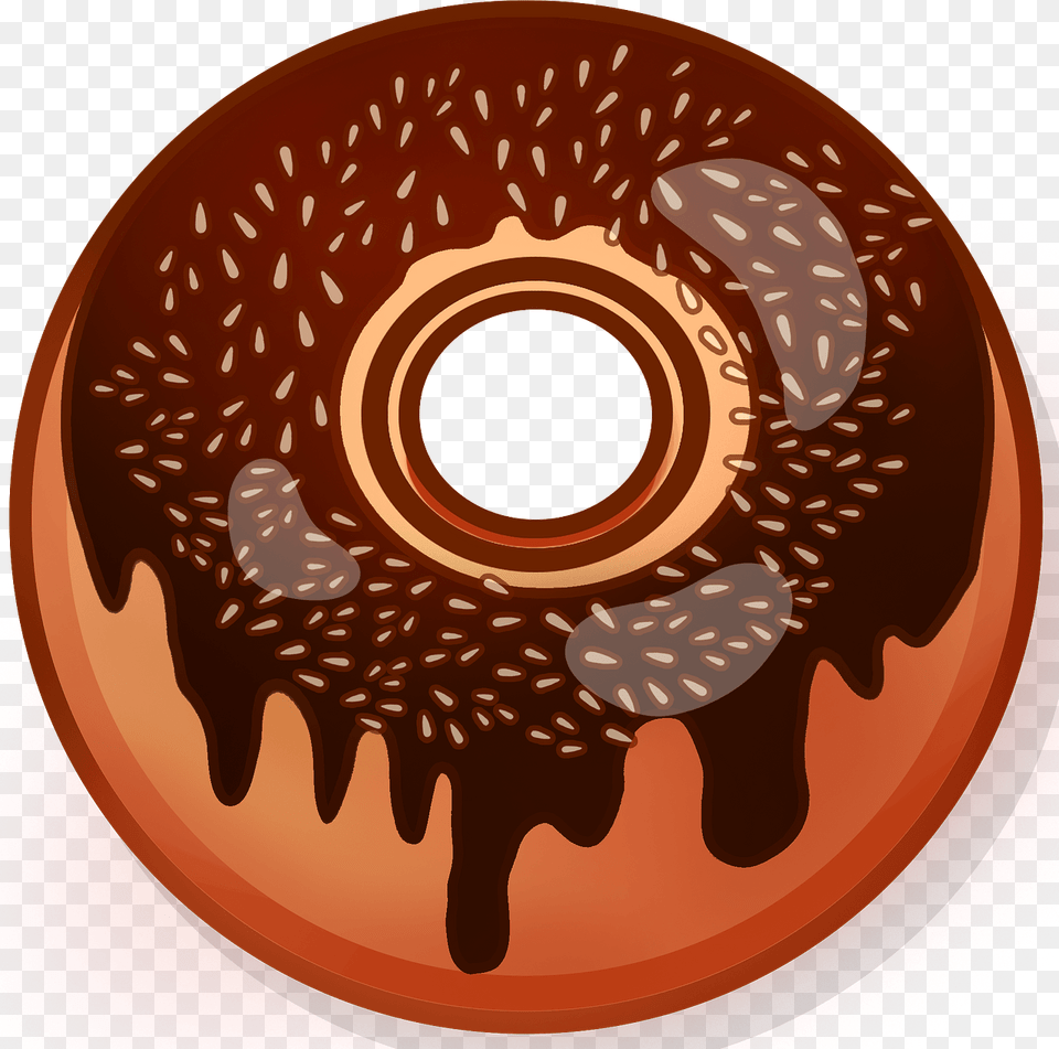 Chocolate Donut Clipart, Food, Sweets, Machine, Spoke Png Image