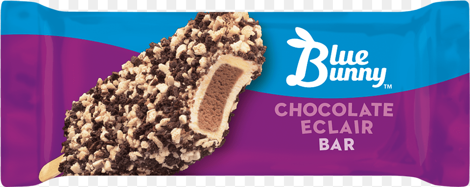 Chocolate Eclair Bar Blue Bunny Chocolate Eclair, Cream, Dessert, Food, Ice Cream Free Png