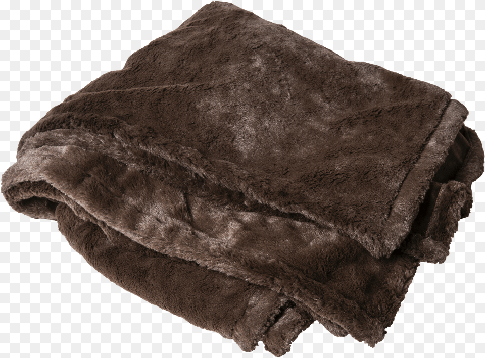 Chocolate Faux Fur Throw Suede, Blanket Free Png