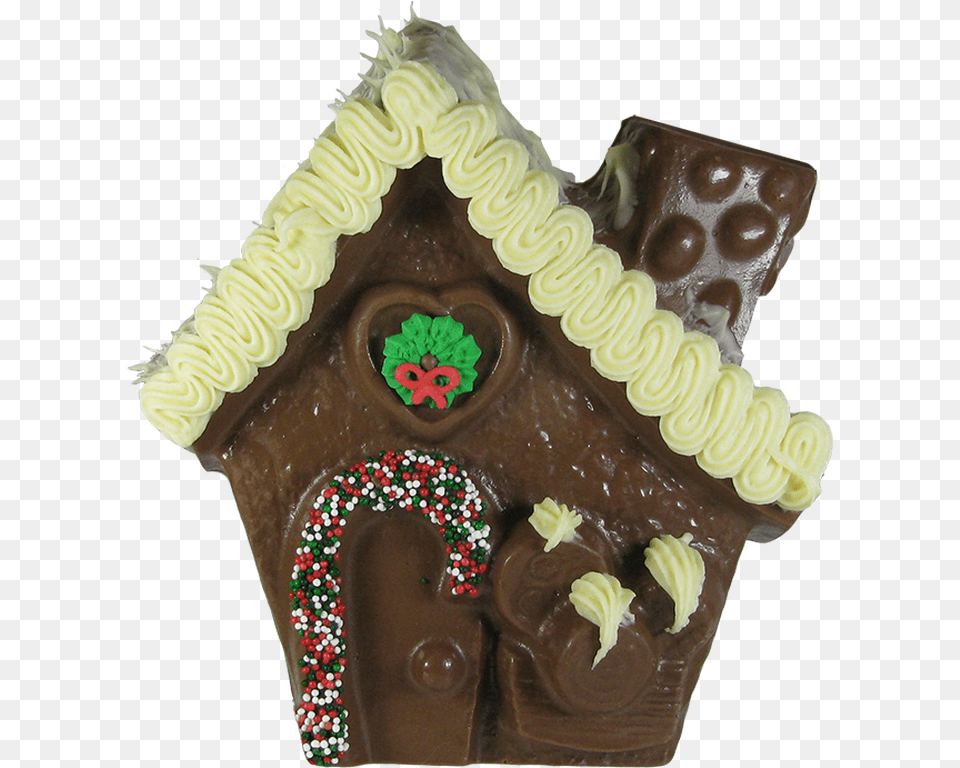 Chocolate Gingerbread House Gingerbread, Cookie, Cream, Dessert, Food Free Png Download