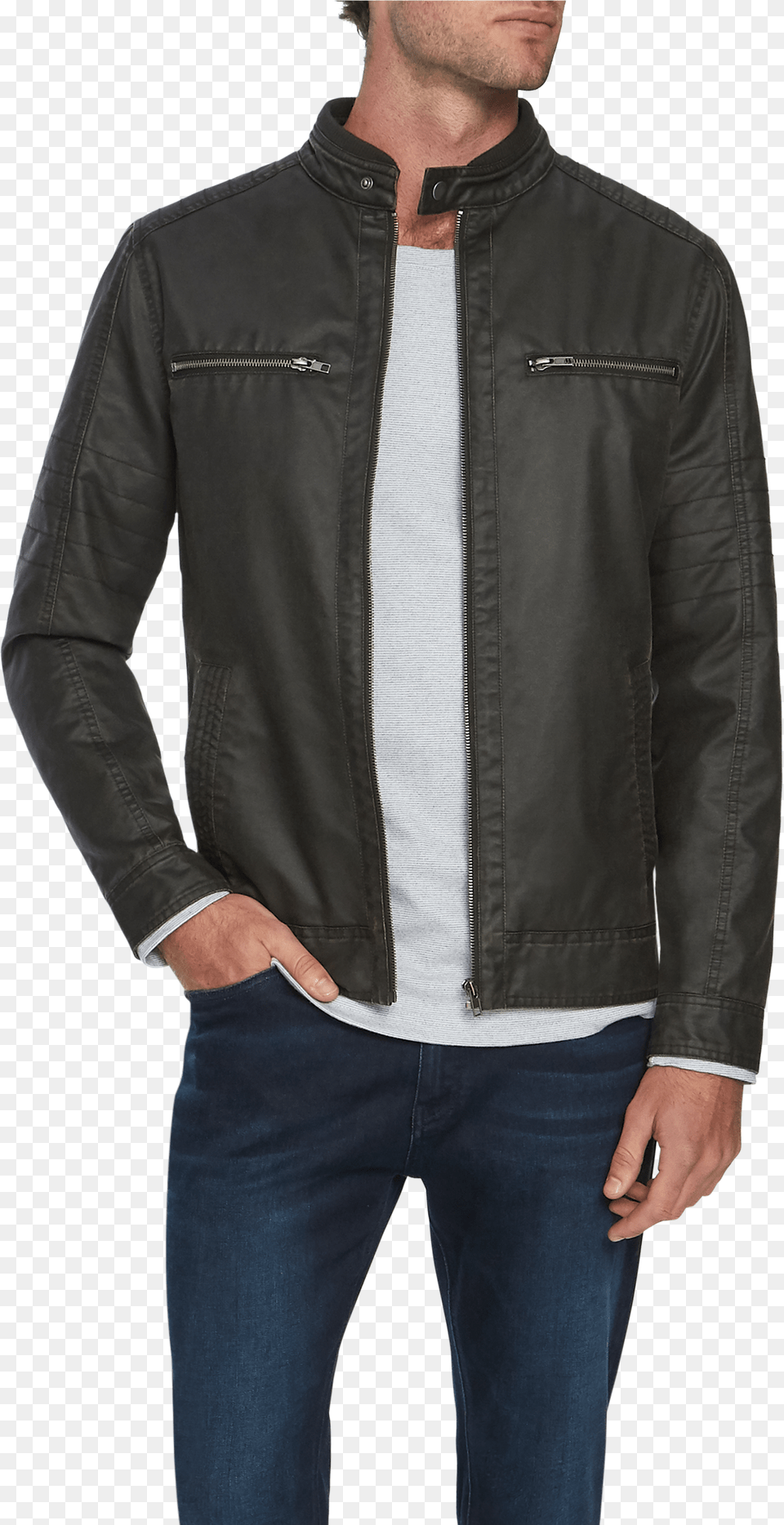 Chocolate Hart Moto Biker Jacket G 1 Flight Jacket Free Png