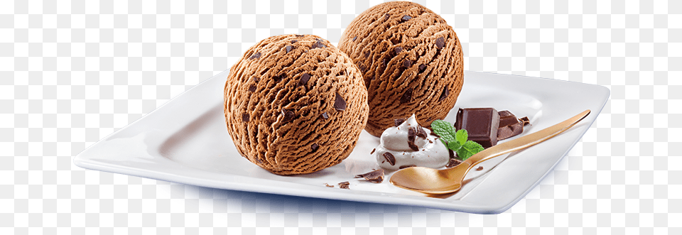 Chocolate Ice Cream Plate, Dessert, Food, Food Presentation, Ice Cream Png Image