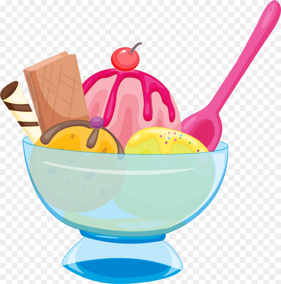 Chocolate Ice Cream Sundae Colorful Transparent Background Ice Cream Clipart, Dessert, Food, Ice Cream Free Png