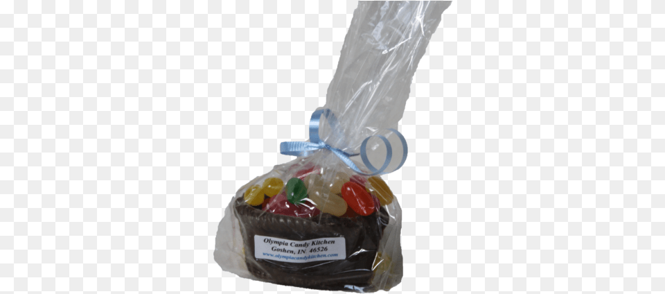 Chocolate Jelly Bean Basket Chocolate, Plastic, Bag Png