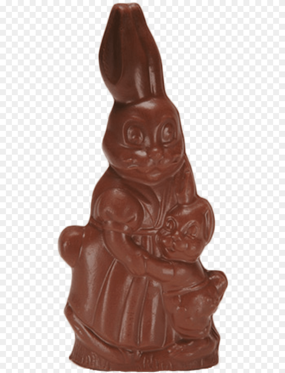 Chocolate Mama Bunny Amp Baby Are Available In Milk Chocolate Figurine, Dessert, Food, Person, Sweets Free Png