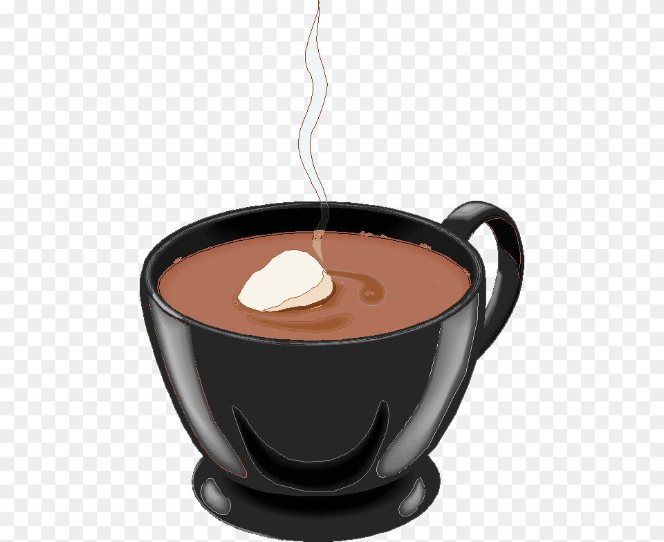 Chocolate Milk Hot Chocolate Animation Hot Chocolate, Beverage, Cup, Dessert, Food Png Image