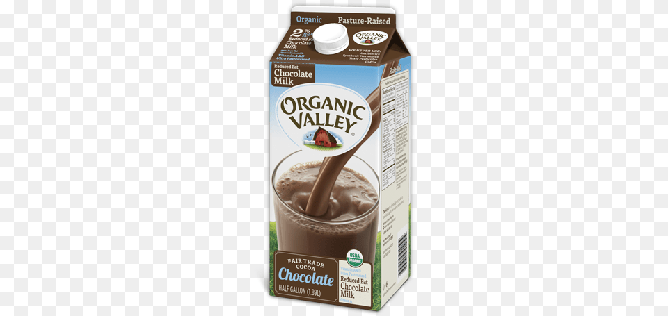 Chocolate Milk Reduced Fat 2 64 Oz Organic Valley Milk, Beverage, Cup, Dessert, Food Free Png Download