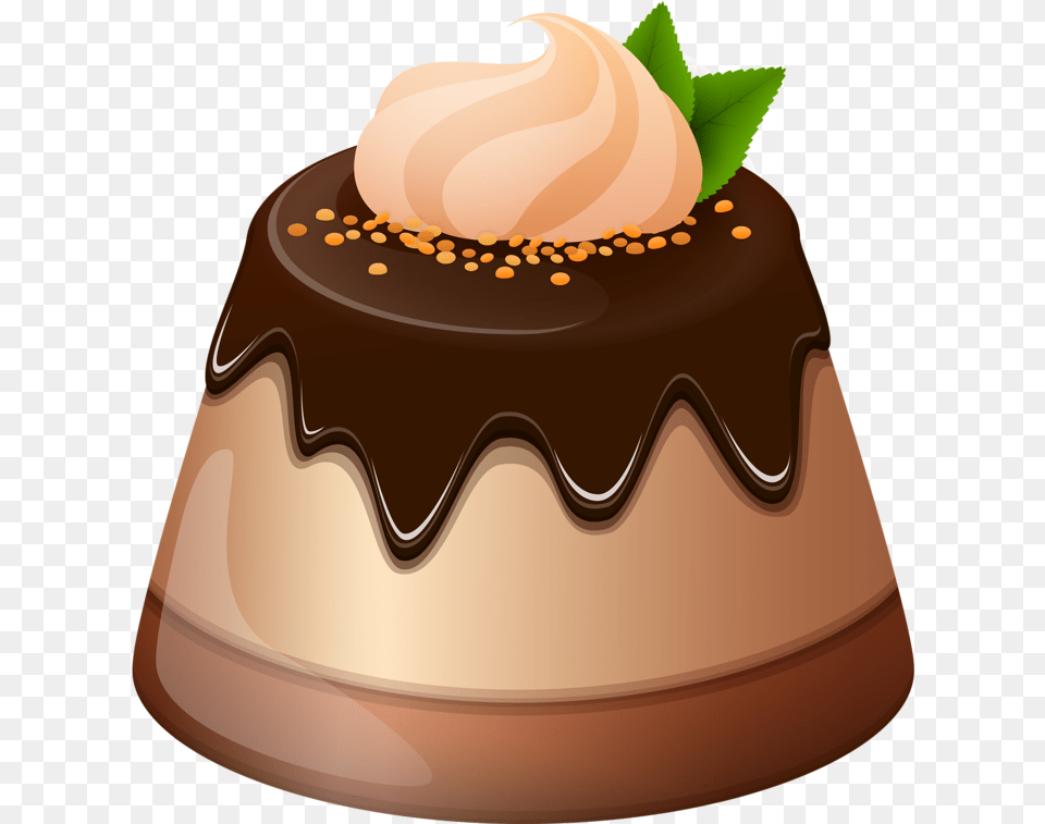 Chocolate Mini Cake Clipart Image Transparent Dessert Clipart, Birthday Cake, Cream, Food, Icing Png