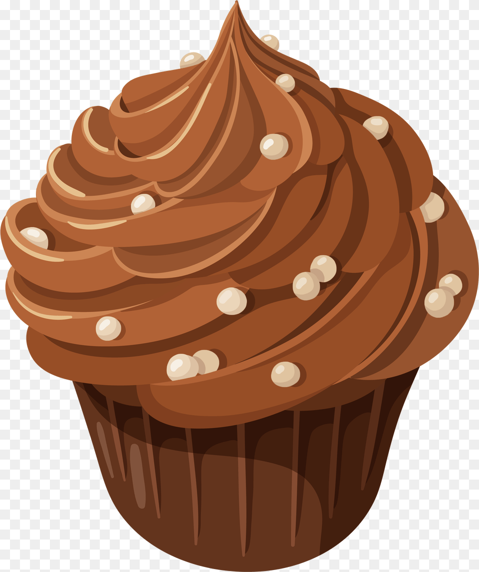 Chocolate Mini Cake Clipart Picture Chocolate Cake Clip Art, Cream, Cupcake, Dessert, Food Free Png Download