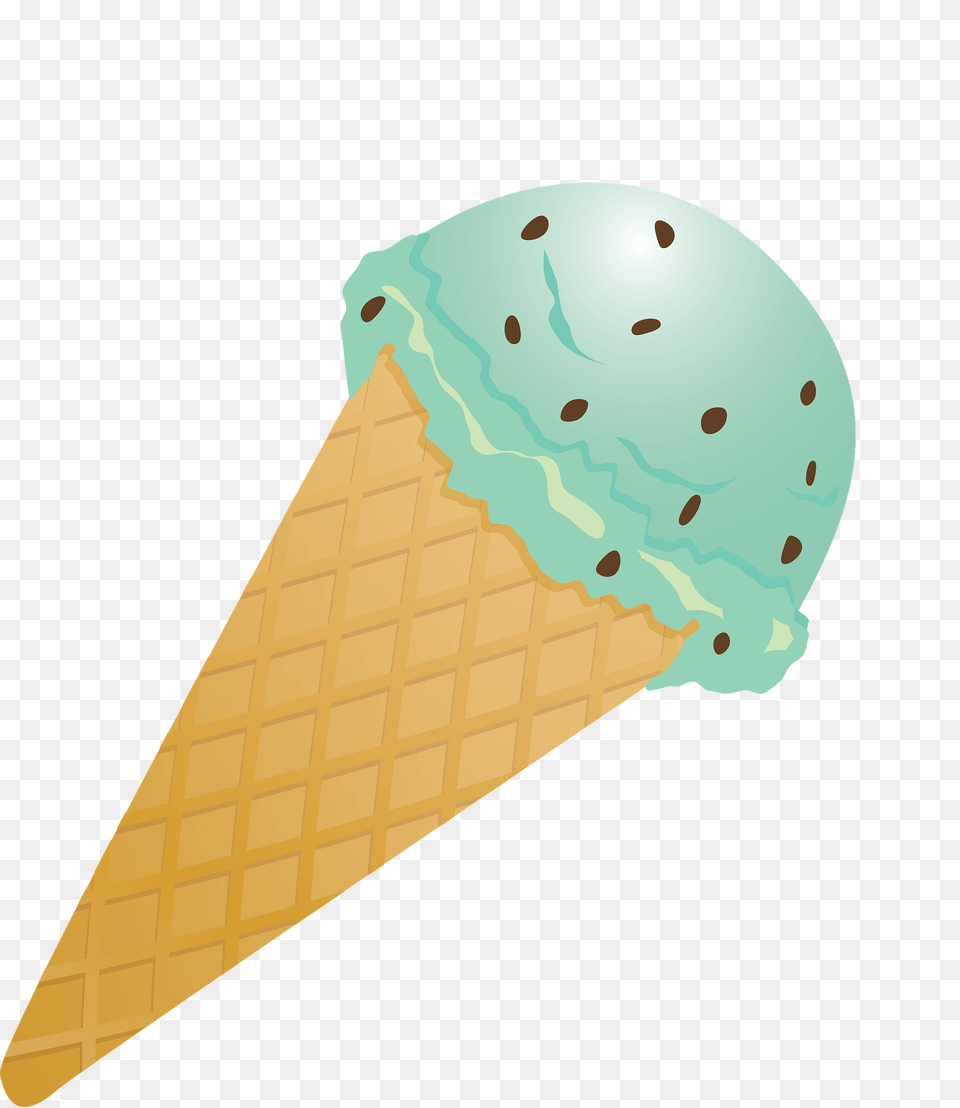 Chocolate Mint Ice Cream Cone Clipart, Food, Dessert, Ice Cream, Soft Serve Ice Cream Free Png Download