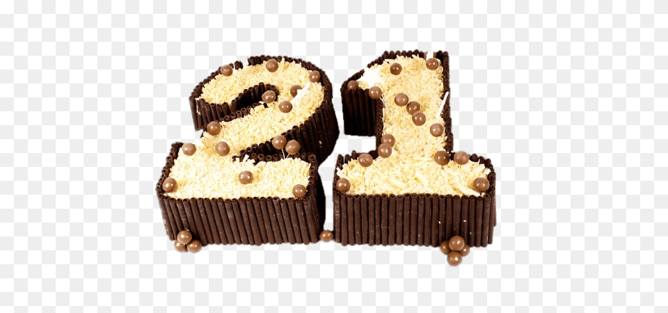 Chocolate Number 21 Cake, Birthday Cake, Cream, Cupcake, Dessert Png Image