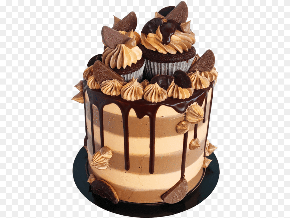 Chocolate Orange Drip Cake Cake Full Size Picsart Birthday Cake, Dessert, Food, Cream, Cutlery Free Transparent Png