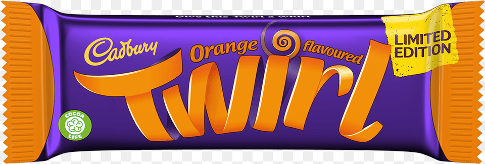Chocolate Orange Twirl Launches In Shops Today For 65p Cadburys Chocolate Orange Twirl, Food, Sweets, Candy Free Png