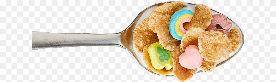 Chocolate Spoonful Of Lucky Charms Frosted Flakes Lucky Charms Frosted Flakes, Cutlery, Spoon, Cream, Dessert Png Image