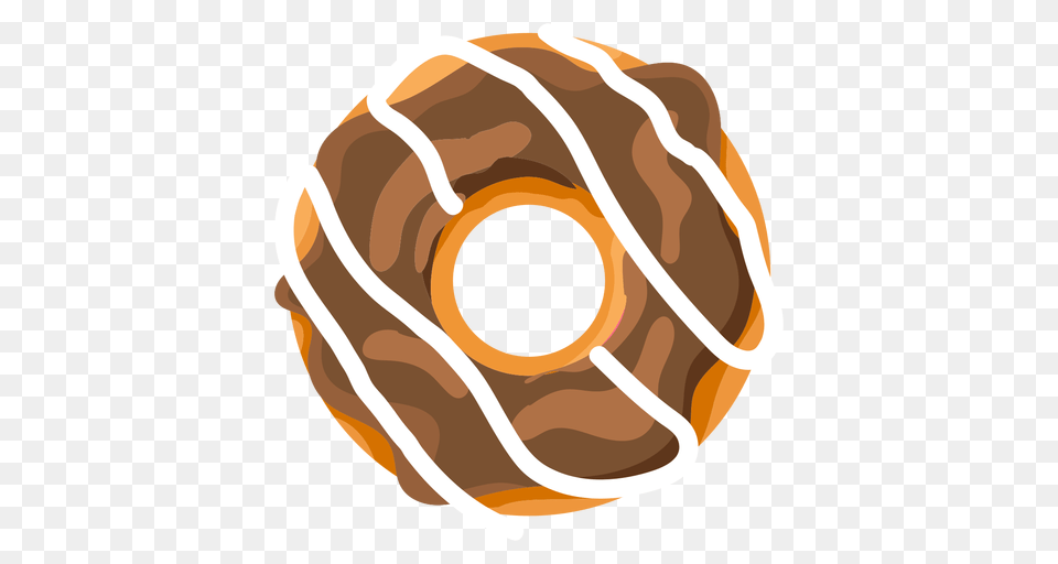Chocolate Vanilla Doughnut Illustration, Donut, Food, Sweets, Animal Free Png