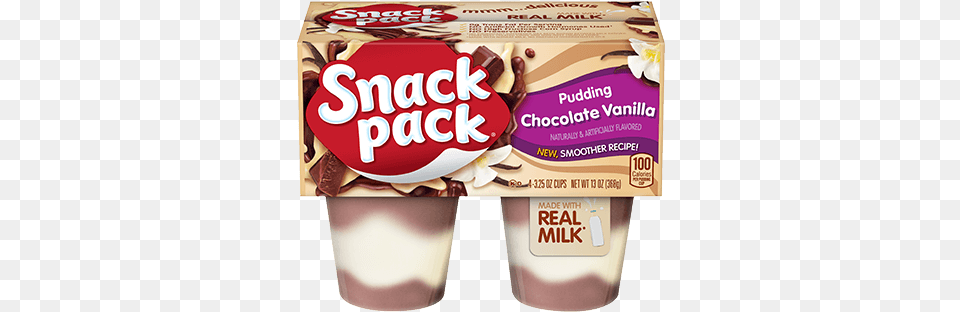Chocolate Vanilla Snack Pack Chocolate Pudding, Cream, Dessert, Food, Ice Cream Free Transparent Png