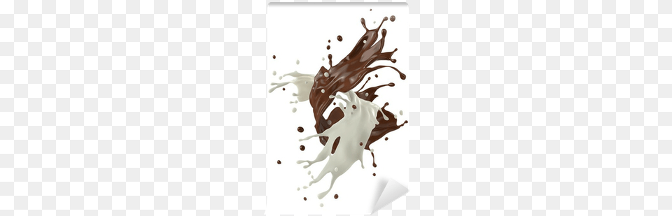 Chocolate With Milk Splash Isolated On White Background Chocolate, Beverage, Nature, Outdoors, Snow Free Transparent Png
