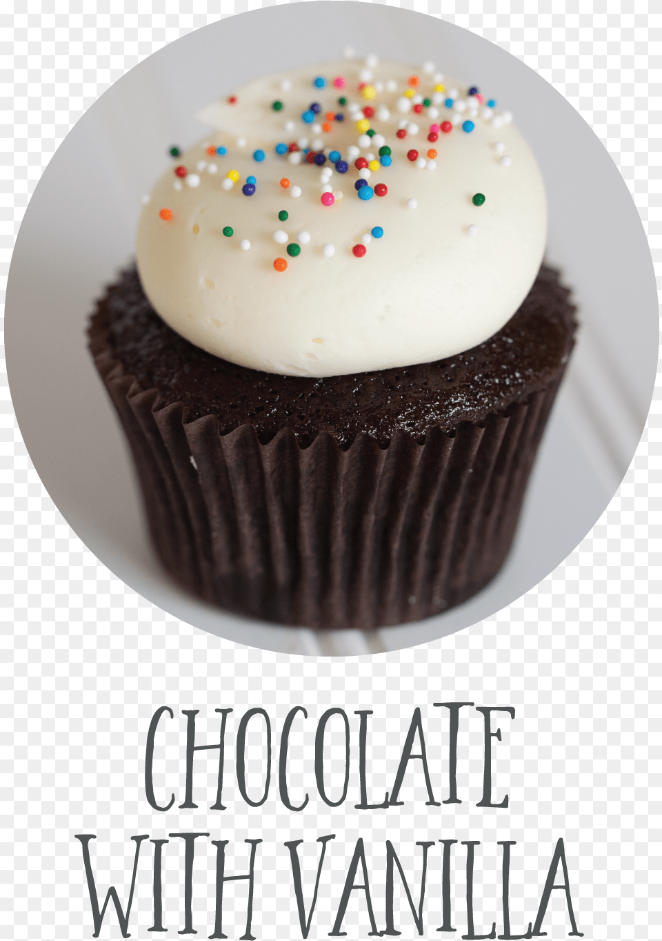 Chocolate With Vanilla Chocolate, Cake, Cream, Cupcake, Dessert Free Png