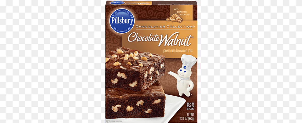 Chocolatier Collection Chocolate Walnut Premium Brownie Pillsbury Brownie Mix With Nuts, Sweets, Food, Dessert, Cookie Free Transparent Png