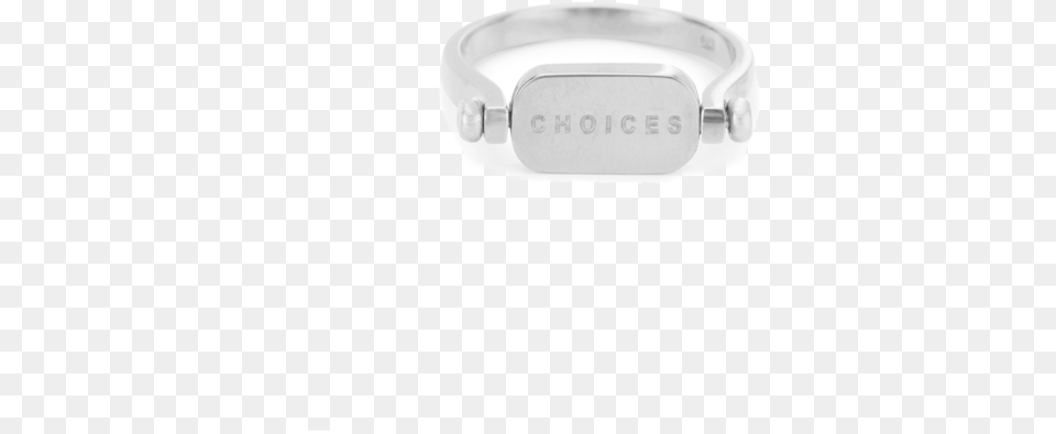 Choices Flip Ring Silver Titanium Ring, Electronics, Accessories, Bracelet, Jewelry Png