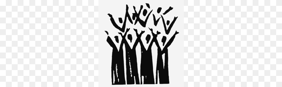 Choir Clipart Black And White Clip Art, People, Person, Stencil, Crowd Png Image