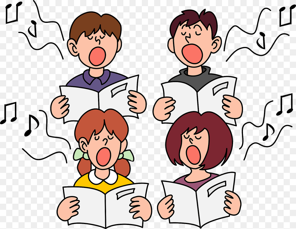 Choir Is Singing Clipart, Person, Reading, Book, Publication Free Png