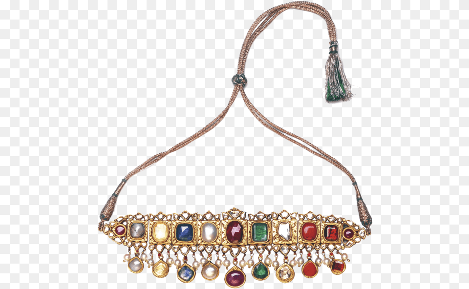Choker Necklace Amrapali Jewellery Navaratna, Accessories, Jewelry, Earring, Bag Png Image