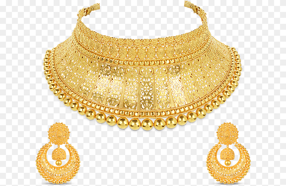 Choker Necklace Full Gold, Accessories, Jewelry, Treasure, Diamond Free Png