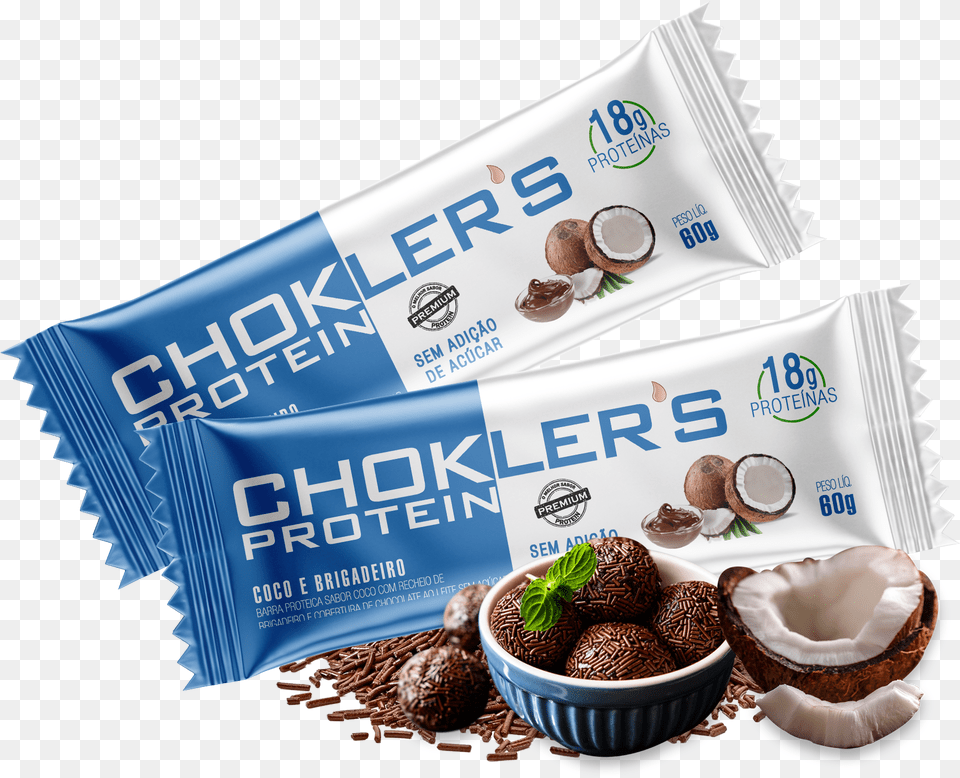 Choklers Protein Coco E Brigadeiro, Food, Fruit, Plant, Produce Png Image