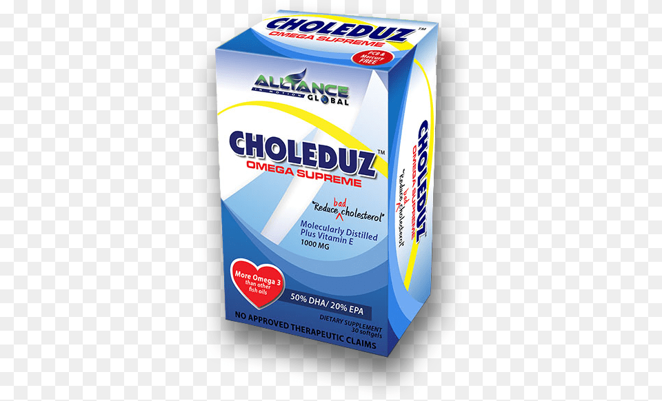 Choleduz Omega Supreme 3 Vitamin E Supplement Aim Global Choleduz Benefits, Box Free Transparent Png