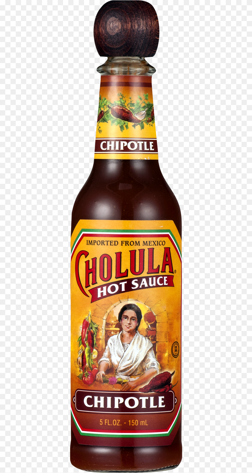 Cholula Chipotle Hot Sauce, Alcohol, Beer, Beverage, Adult Png Image