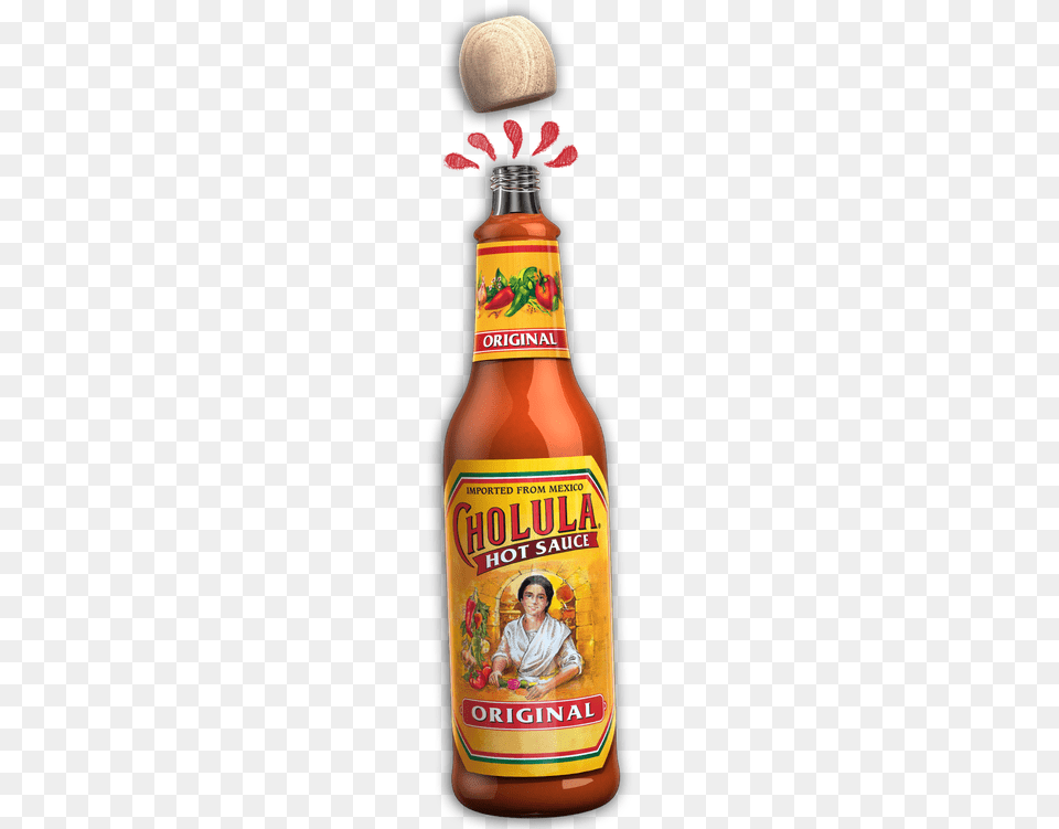 Cholula Hot Sauce Original 5 Fl Oz Bottle, Alcohol, Beer, Beverage, Ketchup Png