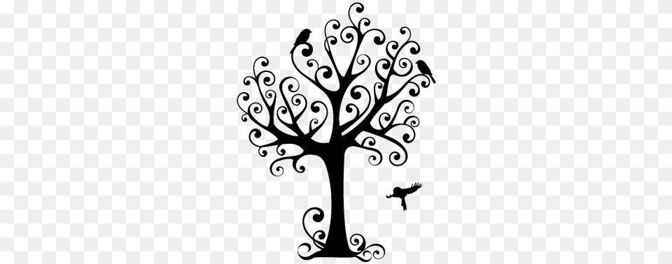 Choose Color Funny Growing Tree Vinyl Wall Art Black, Floral Design, Graphics, Pattern, Cross Png