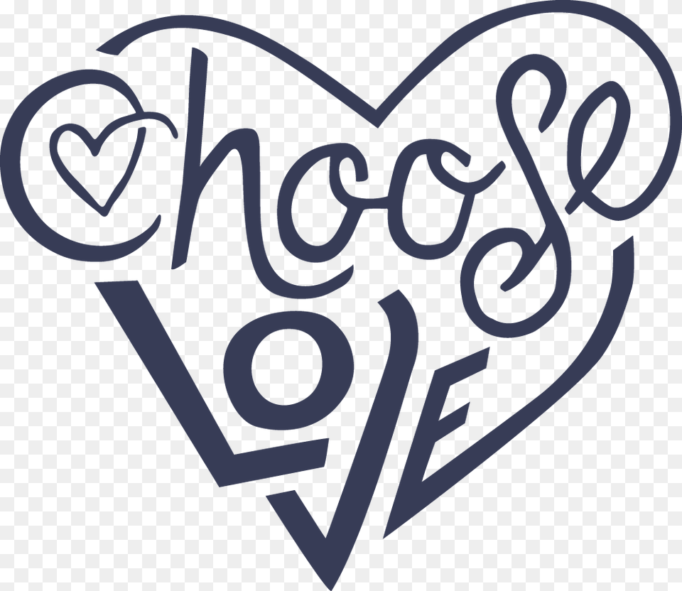 Choose Love Heart Footprint Choose Love, Gray Free Png